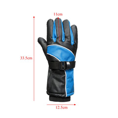 Waterproof 4000mAh Rechargeable Heated Motorcycle Gloves with Thick Velvet