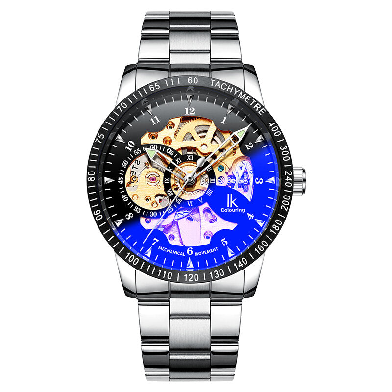 Skeleton Dial Automatic Mechanical Watches Business Style Men Watch