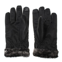 Black PU Gloves for Riding, Racing, Skiing, Fishing, Motorcycle & Mountain Biking - Thick & Durable