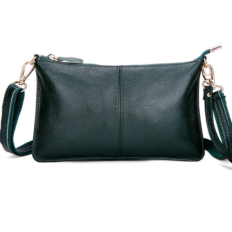 Women Genuine Leather Day Clutches Candy Color Bags Women's Fashion Crossbody Bags Small Clutch Bags