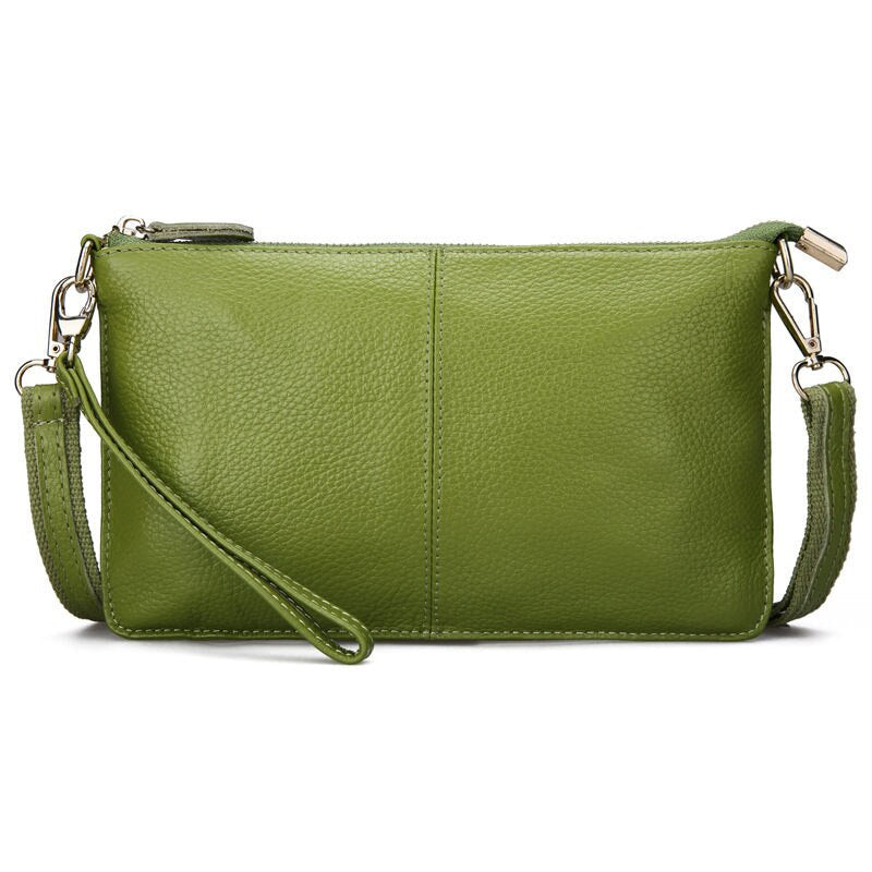 Women Genuine Leather Day Clutches Candy Color Bags Women's Fashion Crossbody Bags Small Clutch Bags