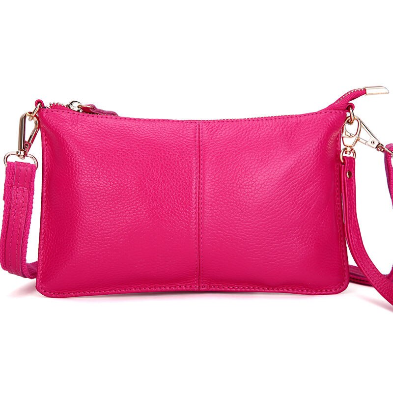Women Genuine Leather Day Clutches Candy Color Bags Women's Fashion Crossbody Bags Small Clutch Bags
