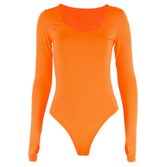 Solid Color Women's Chic Long-Sleeved Bottom T-shirt