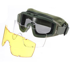 Protective Goggle Glasses with 3 Lenses for Motorcycle CS Sports