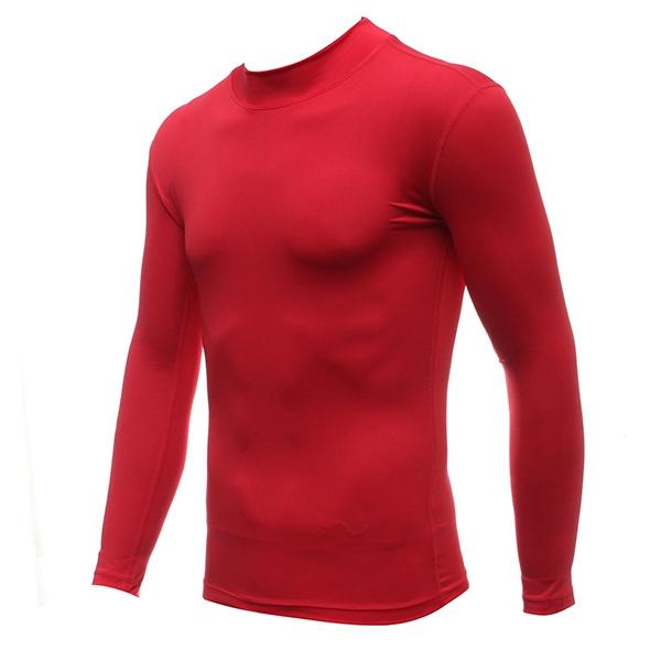 Mens Riding Sports Gear GYM Wear Under Base Layer Long Sleeve T-Shirt