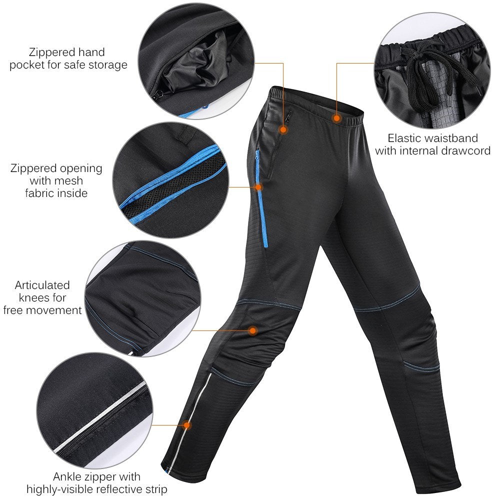 Men Winter Cycling Clothing SetWaterproof Windproof Thermal Fleece Bike Riding Jacket and Pants Sportswear