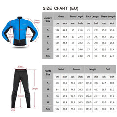 Men Winter Cycling Clothing SetWaterproof Windproof Thermal Fleece Bike Riding Jacket and Pants Sportswear