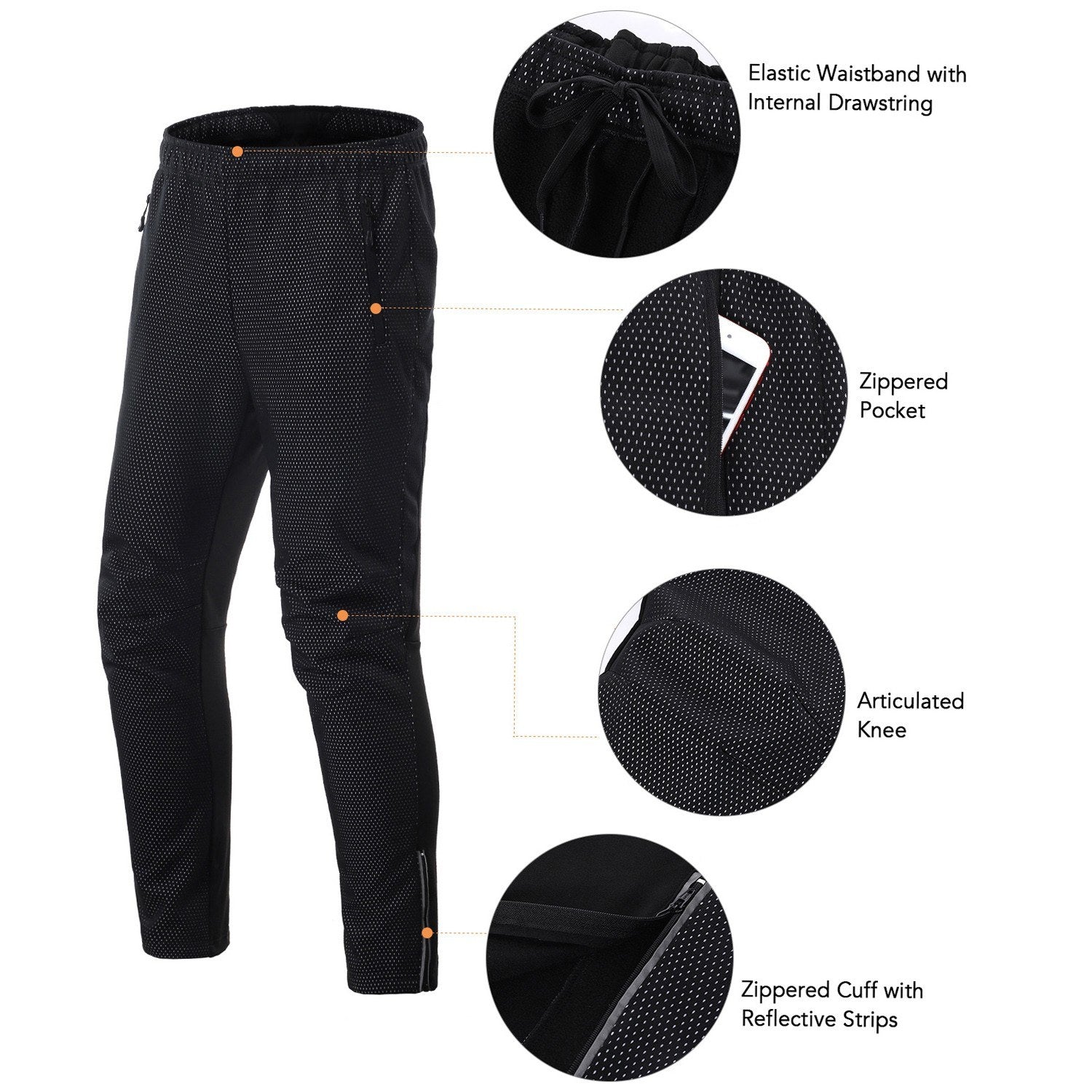 Men Winter Cycling Clothing Set Long Sleeve Windproof Bicycle Jersey with Pants Outdoor Cycling Running Sports Jacket Activewear