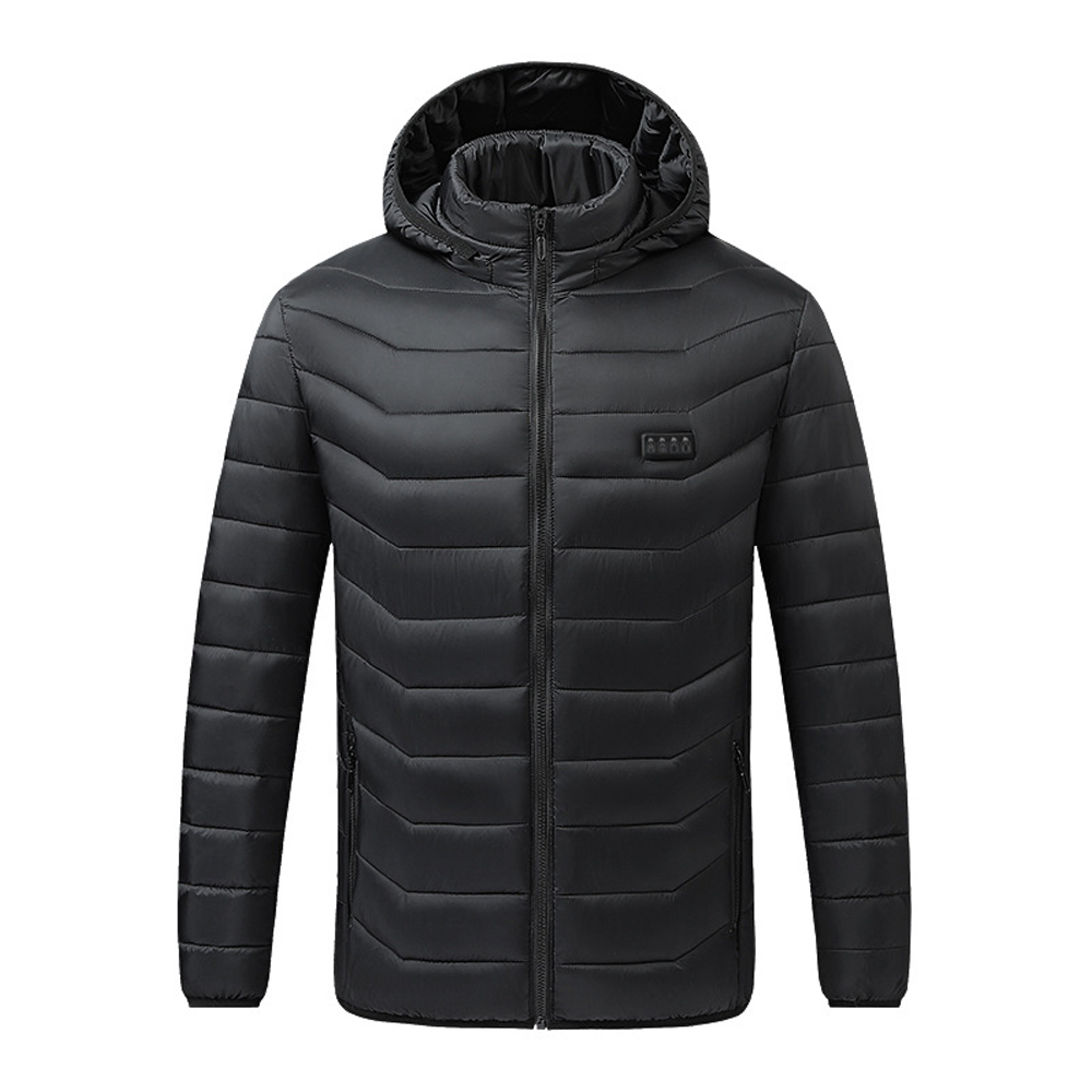 Battery-Powered Heated Cotton Jacket, 21-Zone Control Winter Coat