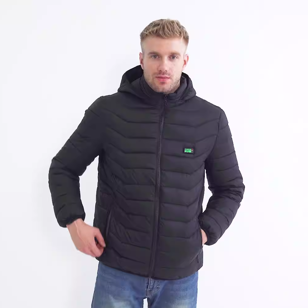 Battery-Powered Heated Cotton Jacket, 21-Zone Control Winter Coat