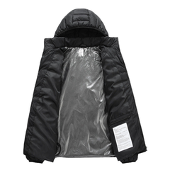 Battery-Powered Heated Cotton Jacket, 21-Zone Control Winter Coat