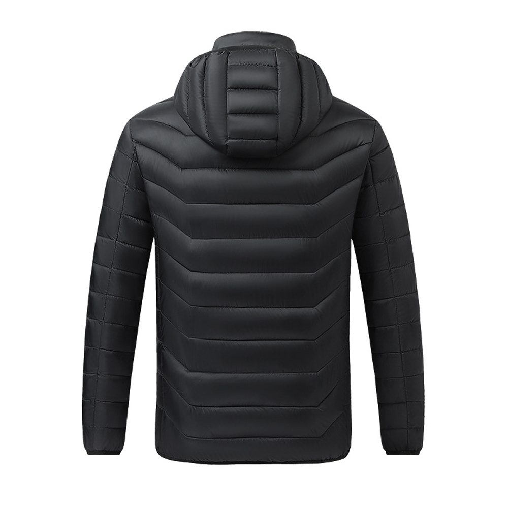 Battery-Powered Heated Cotton Jacket, 21-Zone Control Winter Coat