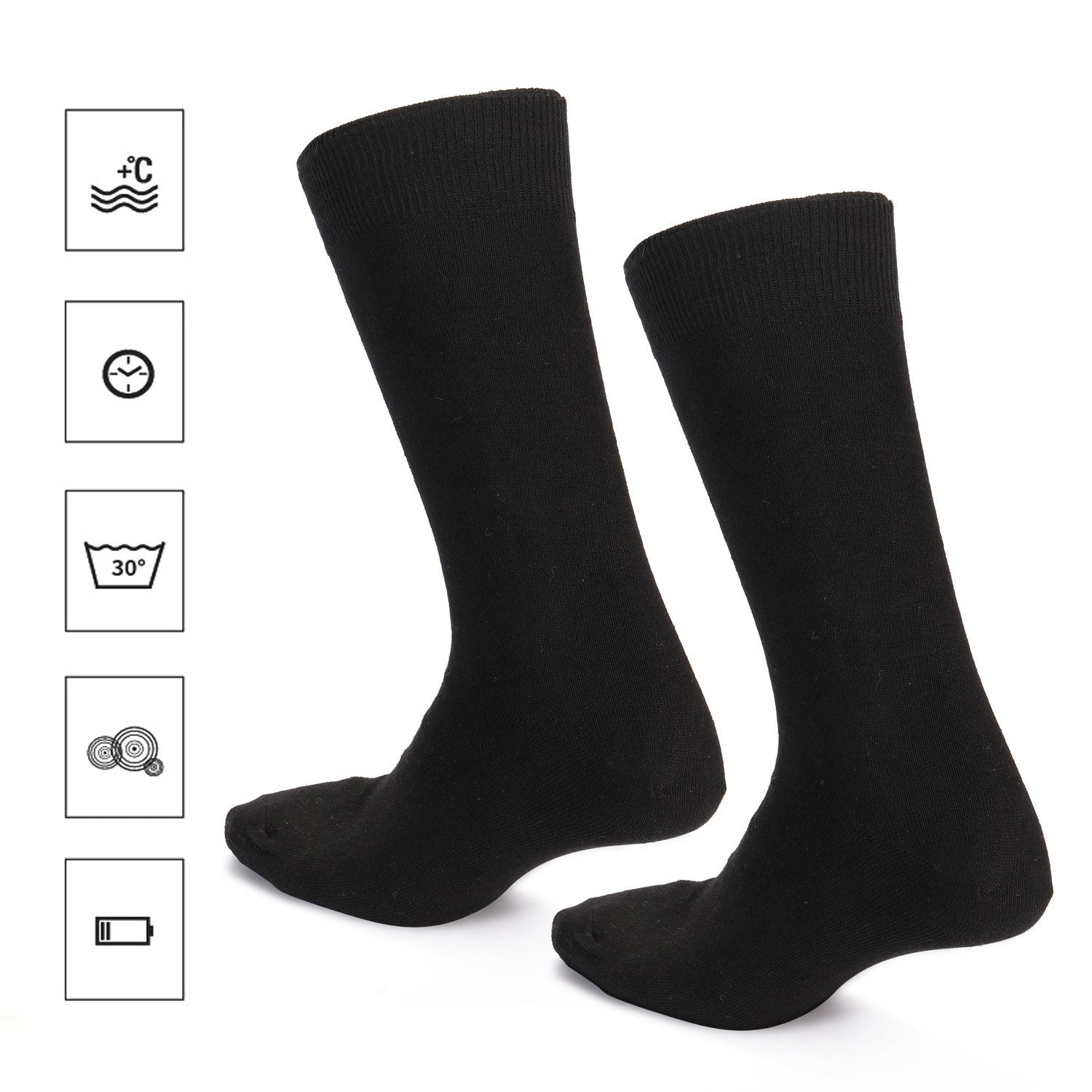 Battery Heated Socks for Outdoor Cold Weather - Ideal for Riding, Camping, Hiking, Motorcycle