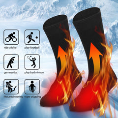 Battery Heated Socks for Outdoor Cold Weather - Ideal for Riding, Camping, Hiking, Motorcycle