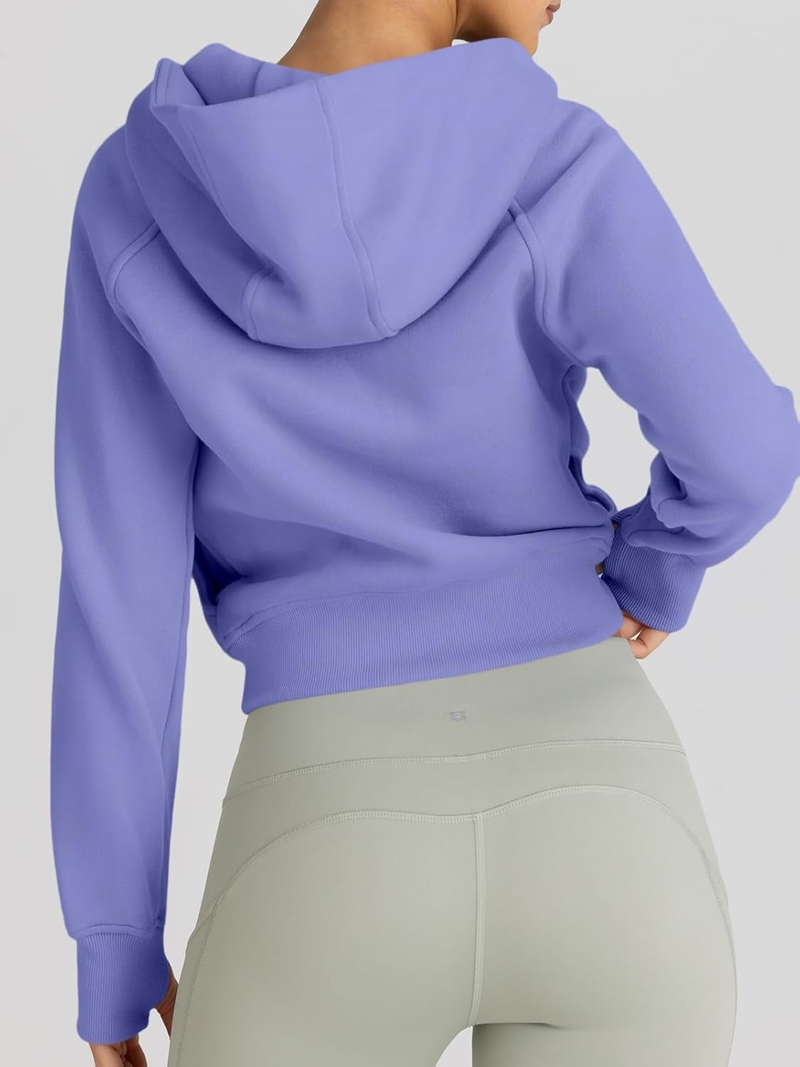 Women’s Full Zip Fleece Hoodie – Cozy Winter Jacket with Drop Shoulder Collar, Soft & Breathable Sweatshirt for Fall & Winter