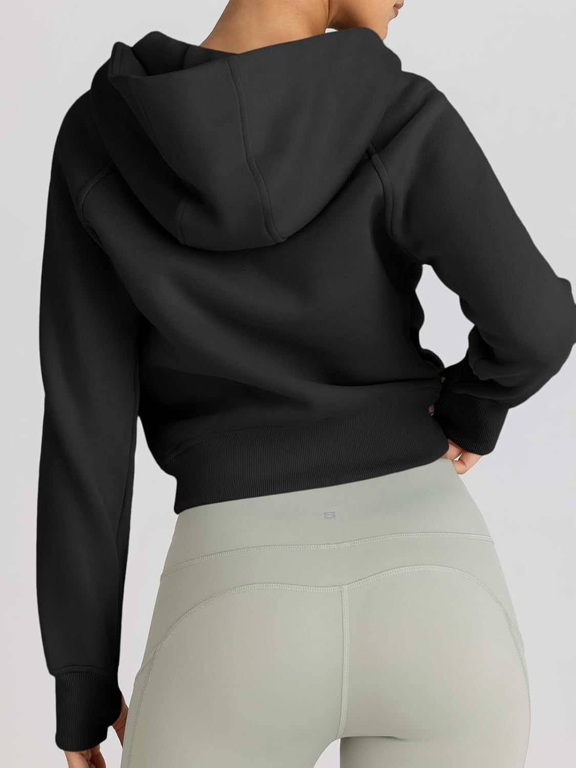 Women’s Full Zip Fleece Hoodie – Cozy Winter Jacket with Drop Shoulder Collar, Soft & Breathable Sweatshirt for Fall & Winter