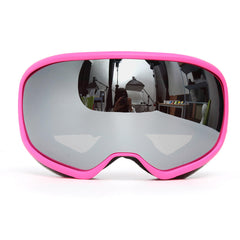 Pink Skiing Goggles Double Lens Anti Fog UV Snowboard Snowmobile Motorcycle Glasses