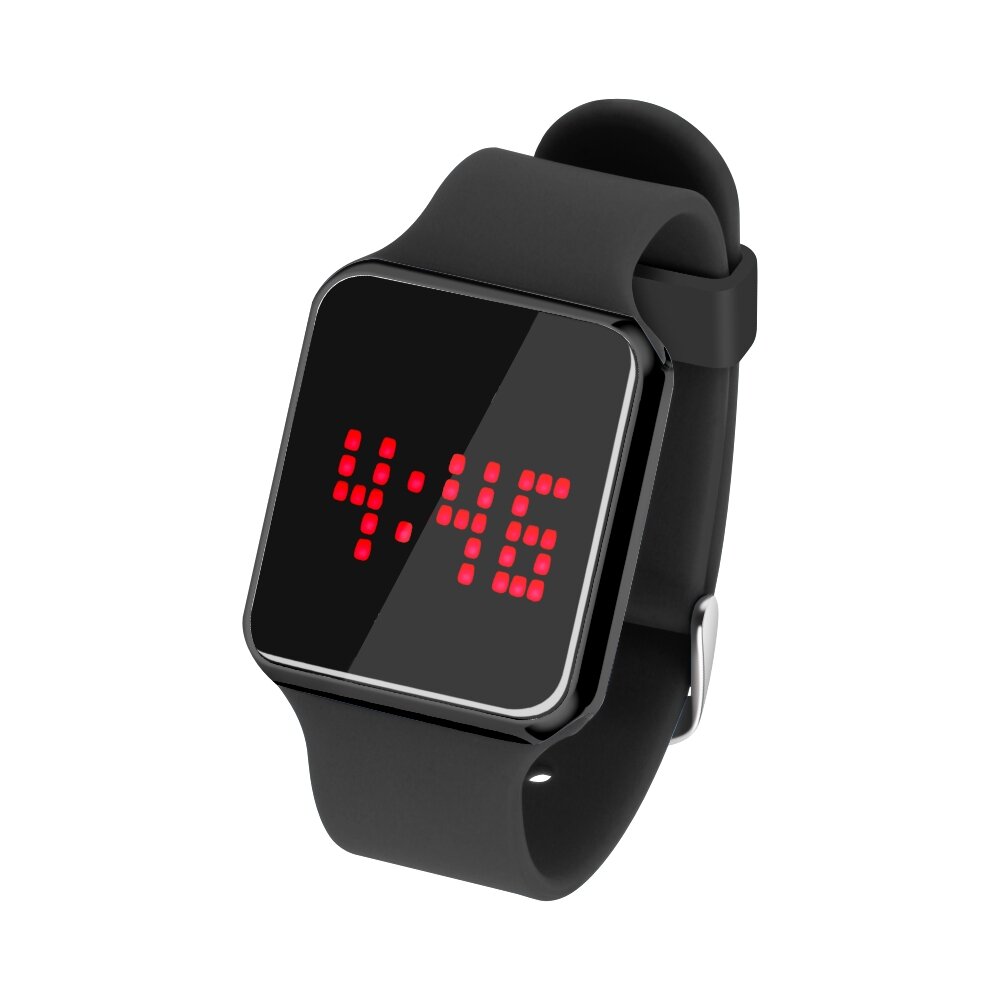 Dynamic LED Screen Alarm Calendar 12/24 Hour Luminous Waterproof Silicone Strap Digital Watch