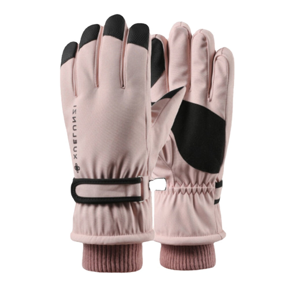 Women's Touchscreen Windproof Waterproof Skiing & Riding Full-Finger Warm Gloves