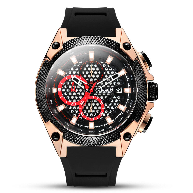 Men Watch Multi-function Chronograph Sport Quartz Watch