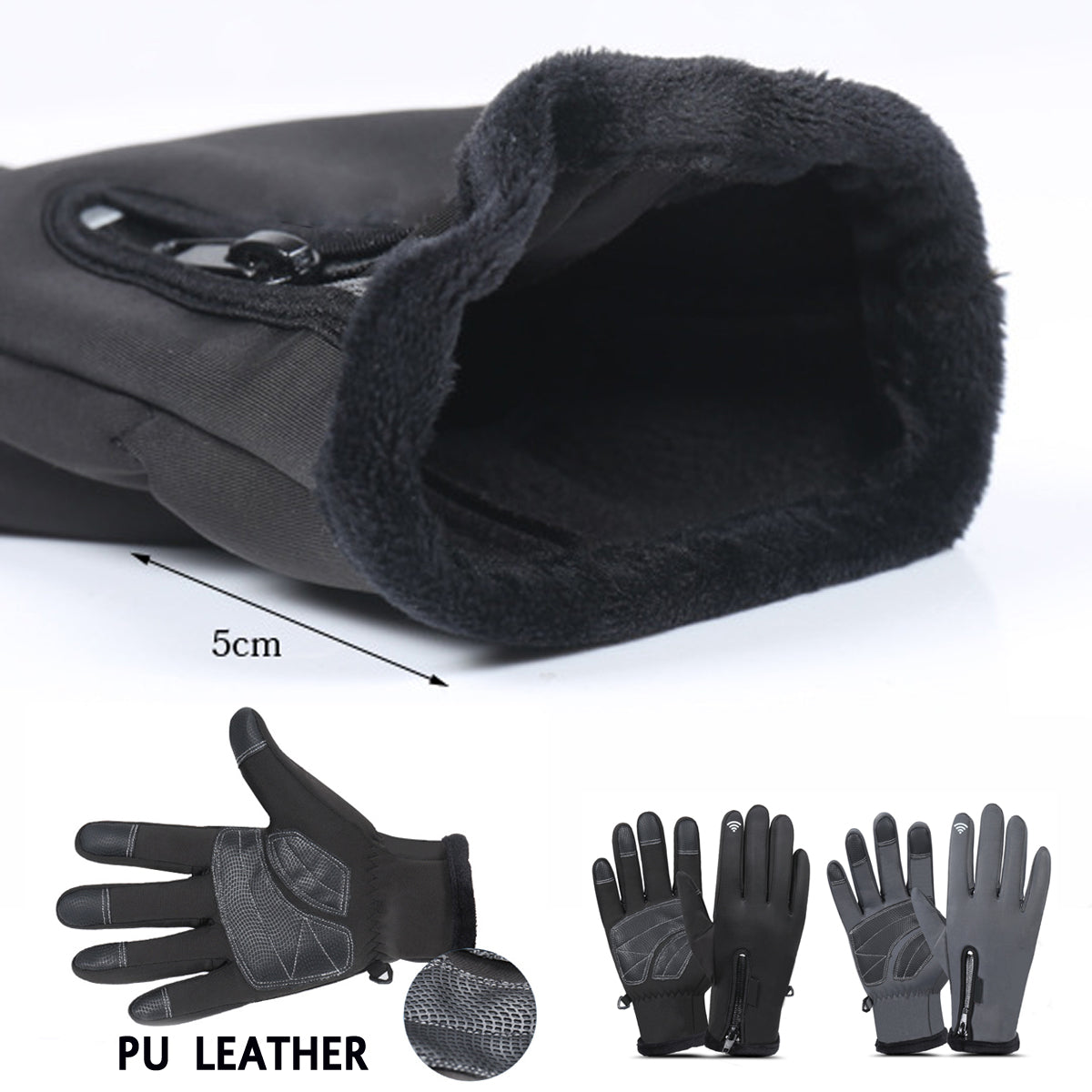 Unisex Winter Gloves: Waterproof, Windproof, Antiskid, Touchscreen for Outdoor Sports & Motorcycling