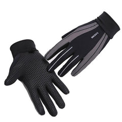 Men's Non-Slip Touchscreen Silicone Riding Gloves - Windproof, Full Finger