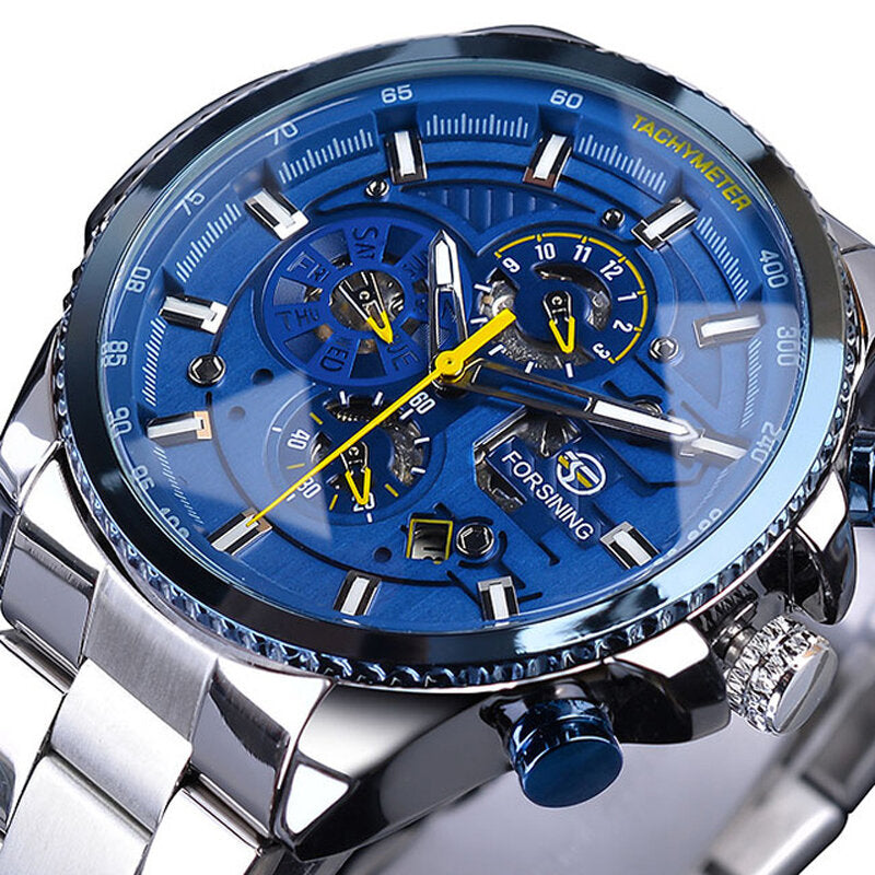 Fashion Men Watch Luminous Week Month Display Automatic Mechanical Watch