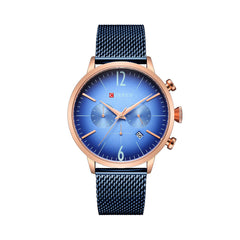 Men's Stainless Steel Waterproof Quartz Watch with Date Function