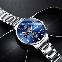 Business Men Full Steel Quartz Wristwatch Waterproof Date Clock Alloy Men Watch