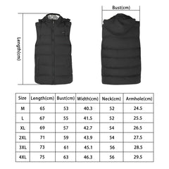 USB Heated Vest with 11 Zones for Men & Women - Warm Winter Electric Thermal Jacket