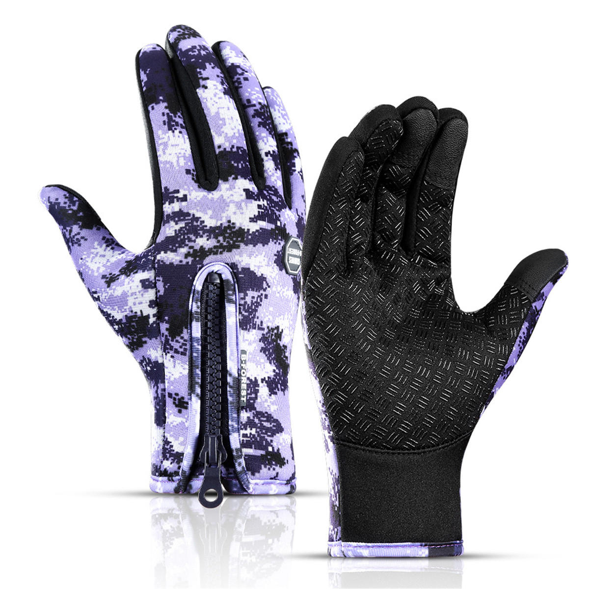 Waterproof Touchscreen Winter Gloves - Thick, Warm, Antiskid, Camouflage for Outdoor Sports