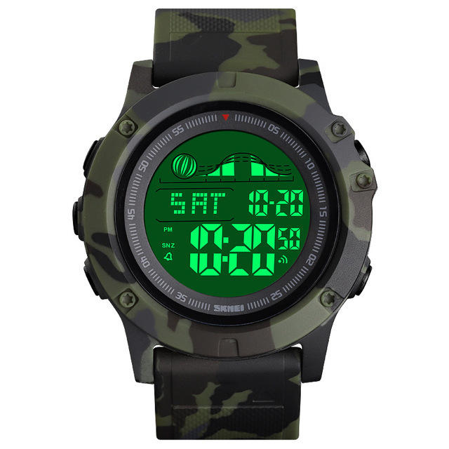 Large Dial Multi-function Chronograph Alarm Outdoor Sports Waterproof Men Watch Digital Watch