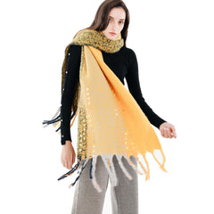 Women's Vintage Cashmere-Feel Tassel Scarf Shawl - Winter Warmth