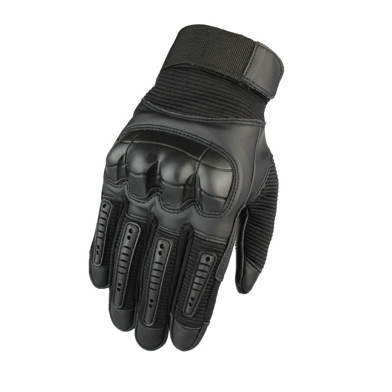 Tactical Touch Screen Full Finger Gloves with Hard Knuckle for Airsoft & Outdoor Use - 3 Colors