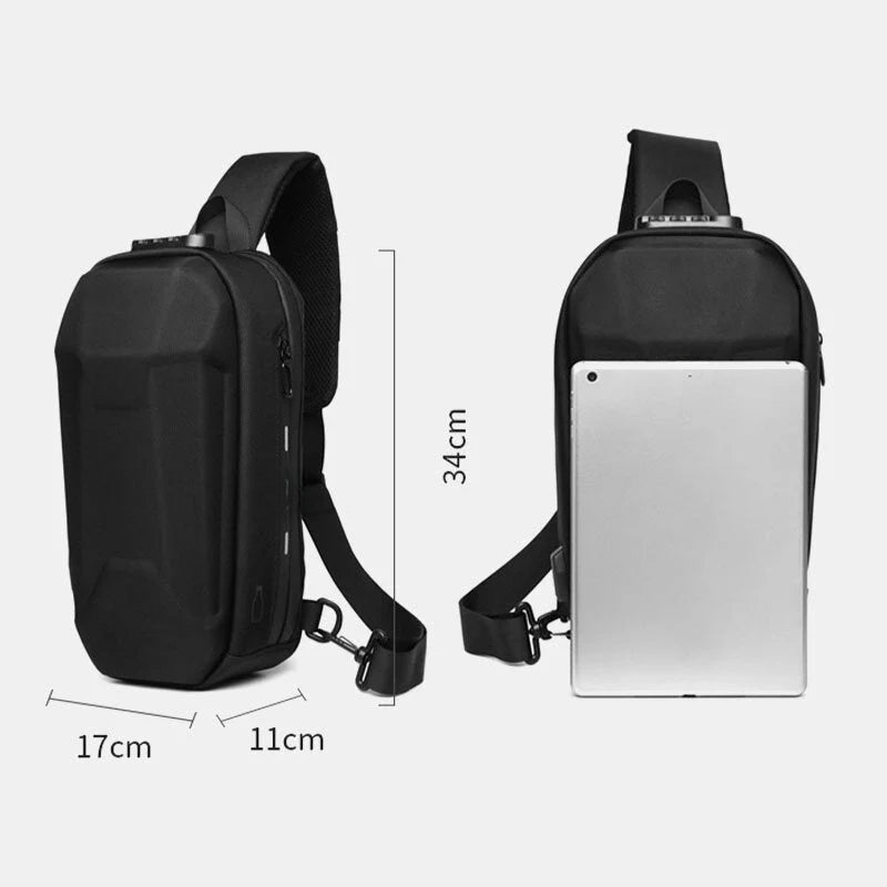 Men's Anti-theft Waterproof USB Charging Crossbody Sling Bag
