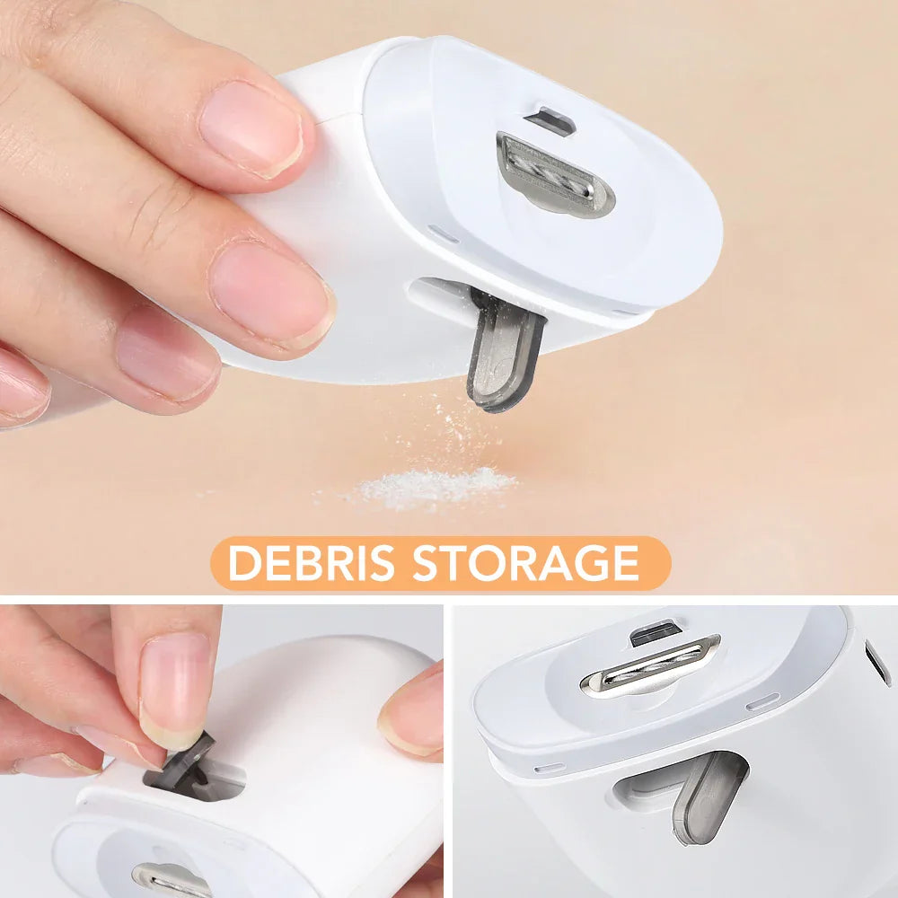 Automatic Electric Nail Clipper with Auxiliary Lighting, Portable Nail Grinder for Adults and Children, Mini Manicure Tool
