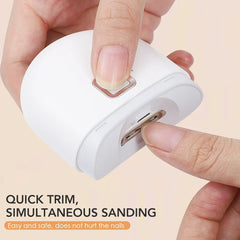 Automatic Electric Nail Clipper with Auxiliary Lighting, Portable Nail Grinder for Adults and Children, Mini Manicure Tool