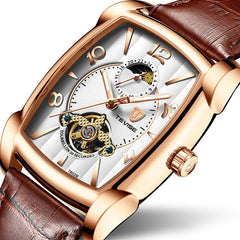 Business Style Men Wrist Watch Moonphase Date Display Automatic Mechanical Watch