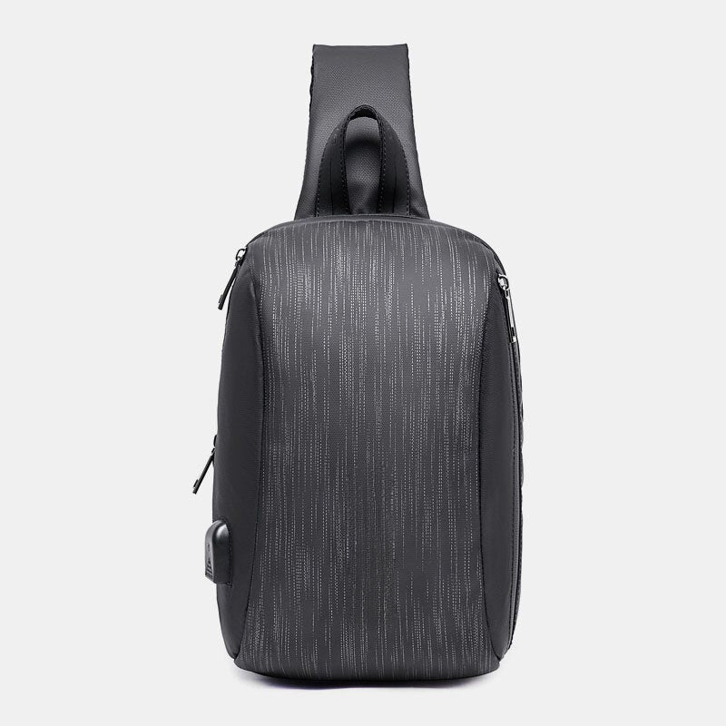 Men's Casual Crossbody Bag with USB Charging Port