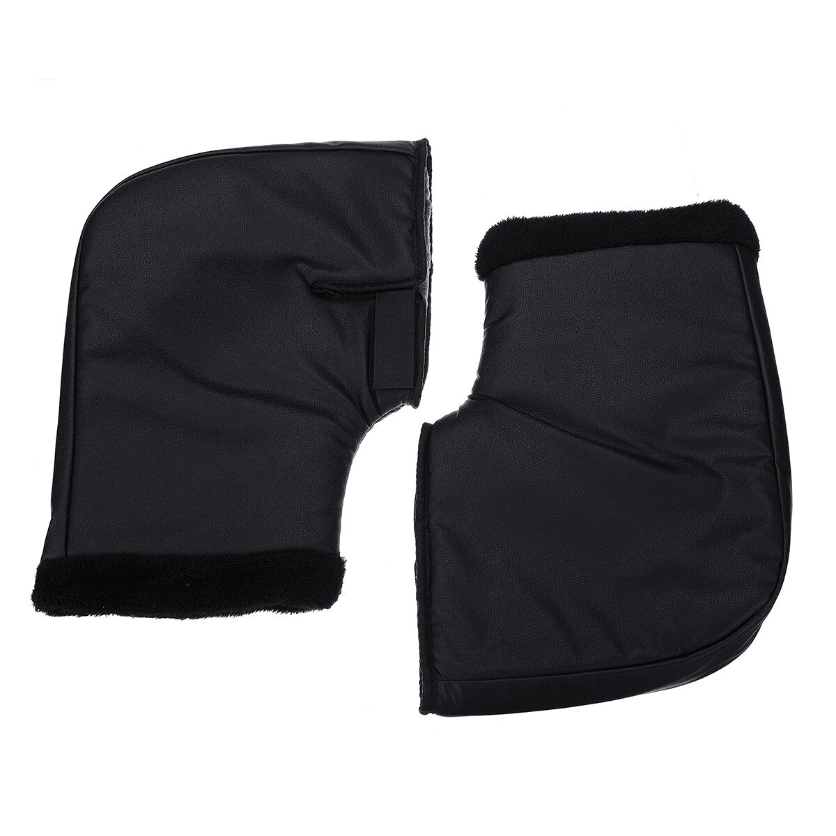 Waterproof Black Motorcycle Handlebar Muffs - Winter Warm Protective Gloves