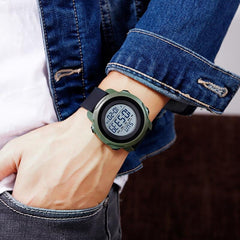 Outdoor Sport Men Watch Big Dial 50M Waterproof Alarm Luminous Calendar Multifunction Digital Watch