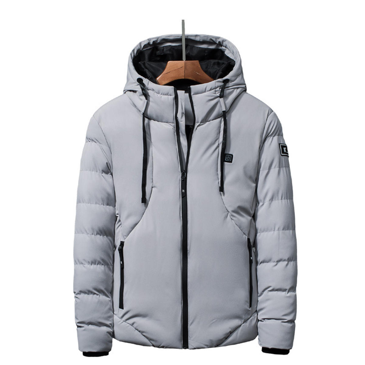 Men's USB Heated Hooded Jacket - Winter Warm Outdoor Coat