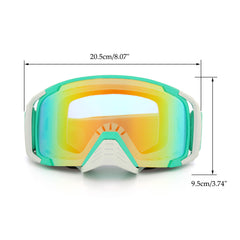 Motorcycle Anti Fog Dumb Goggles Snowmobike SKI Lens Spherical green Frame