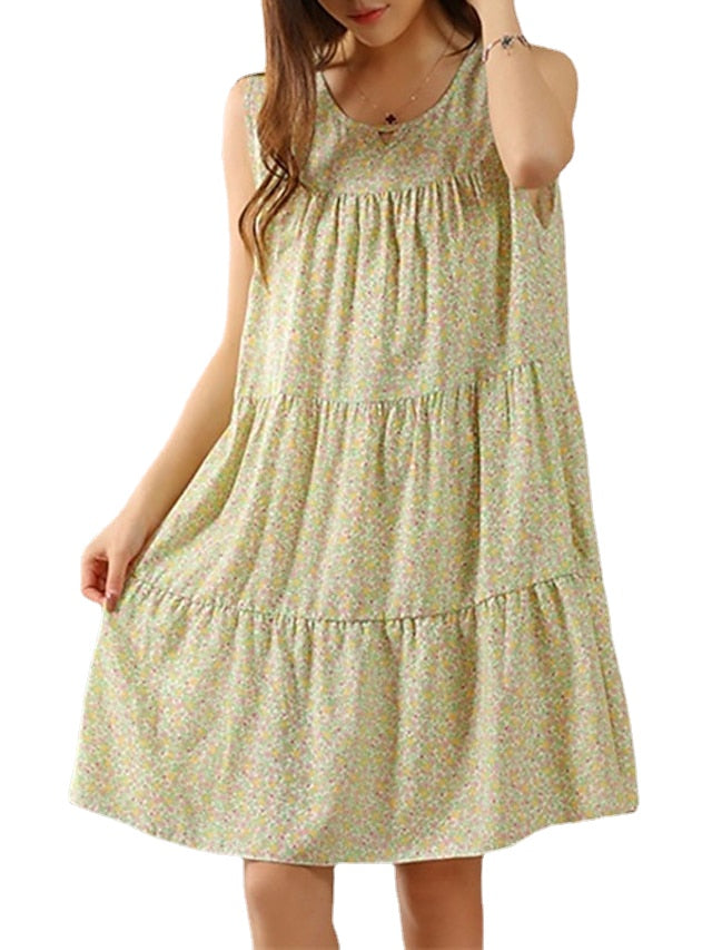 Women's Pajamas Nightgown Flower Fashion Simple Comfort Home Daily Bed Cotton Breathable Gift