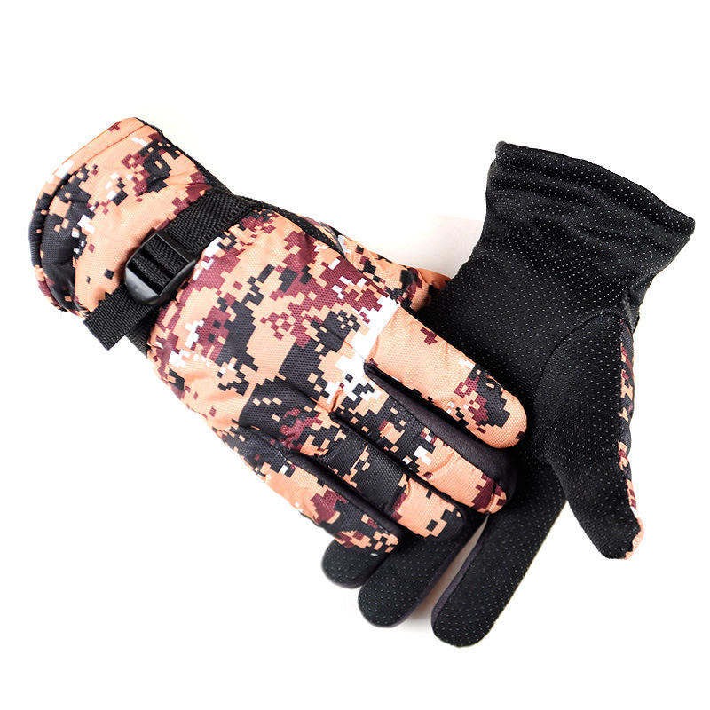 Camouflage Windproof Skiing & Cycling Gloves - Warm, Durable for Motorcycle & Bike