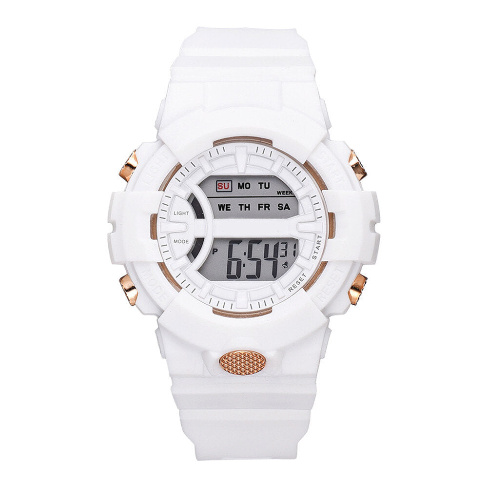 Casual Time Week Display Silicone Strap LED Digital Watch Women Watch