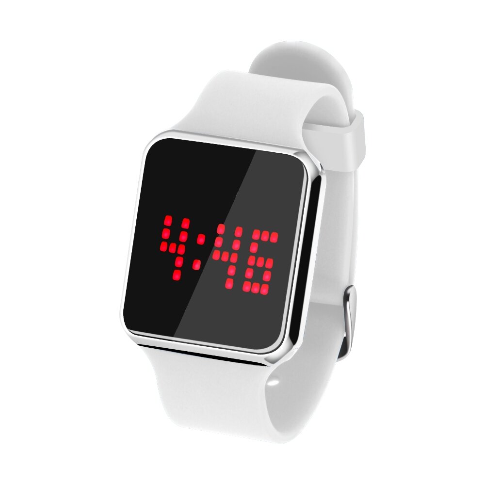 Dynamic LED Screen Alarm Calendar 12/24 Hour Luminous Waterproof Silicone Strap Digital Watch