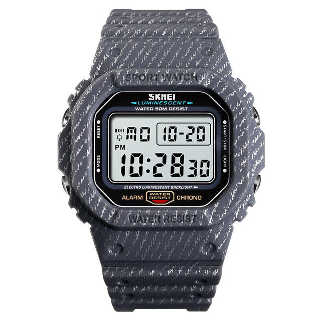 Military Stopwatch Alarm Waterproof Sports Shockproof Digital Men Watch