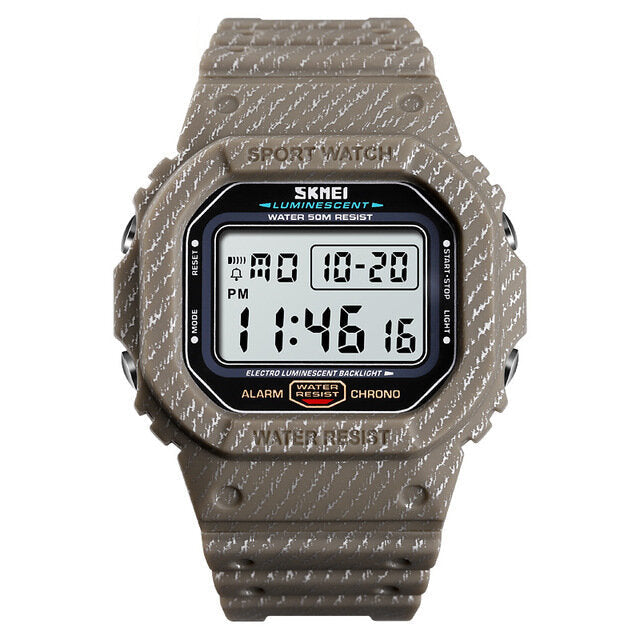 Military Stopwatch Alarm Waterproof Sports Shockproof Digital Men Watch