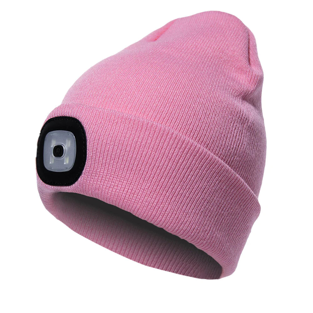 LED Beanie Hat for Night Jogging and Walking